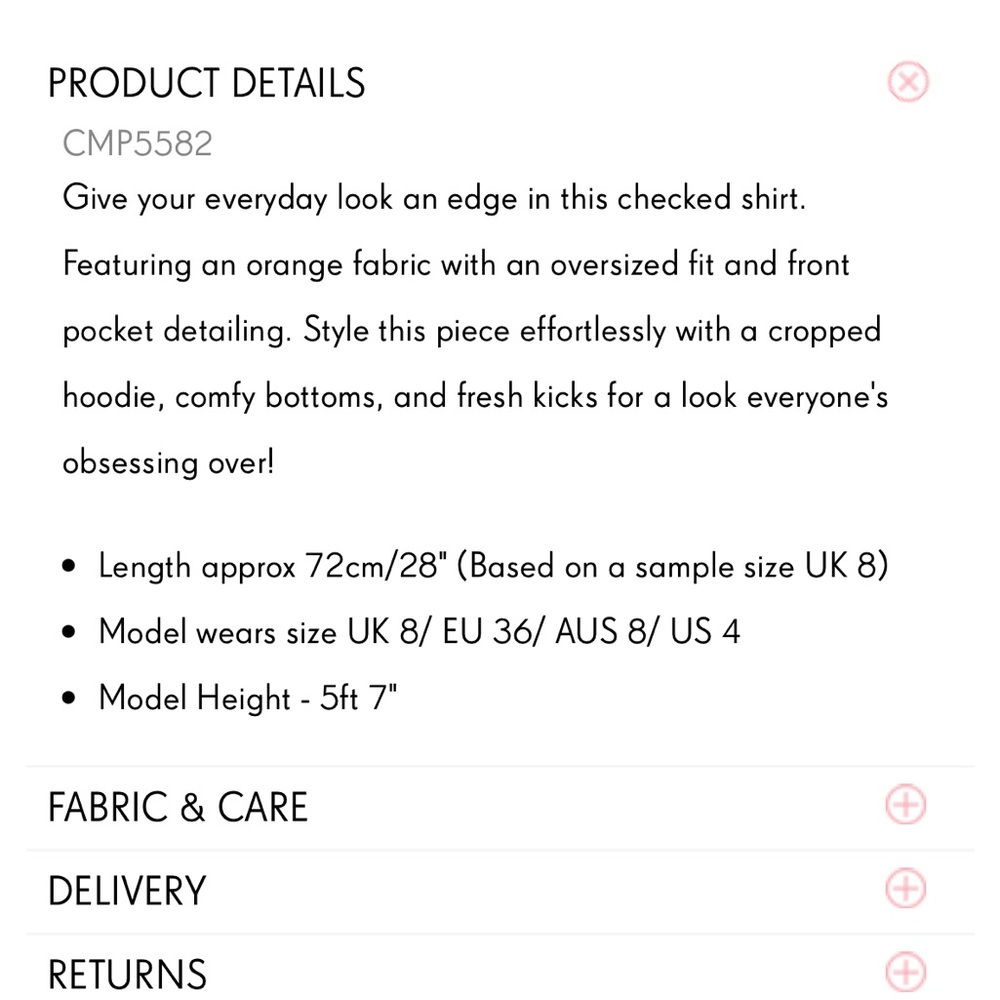 Pretty Little Thing Check Shirt - Picture 4 of 4